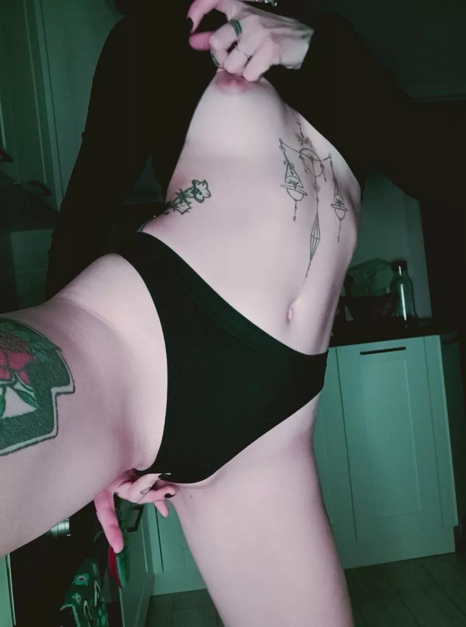 My underwear is already soaked, so it's about time you took it off 😏[f]