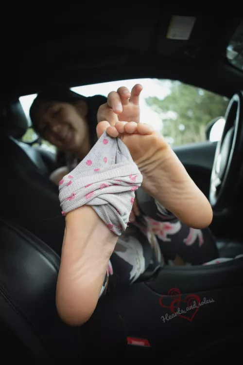 Nanci Removes Her Well Worn Socks.