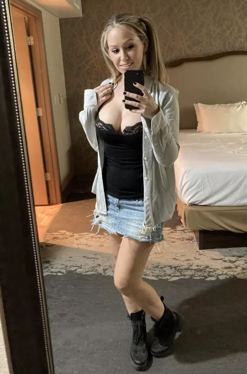 Not a dress, but this skirt is super tight. I’m a sucker for short denim skirts 🥰