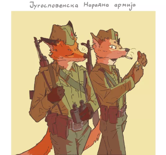 Out on patrol! My sona on the right, drawn by the amazing SerpentX!