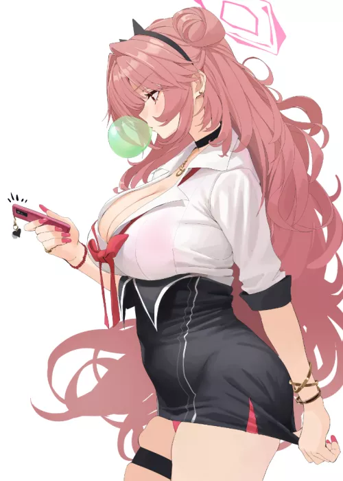 Popular girl waiting for the class to start