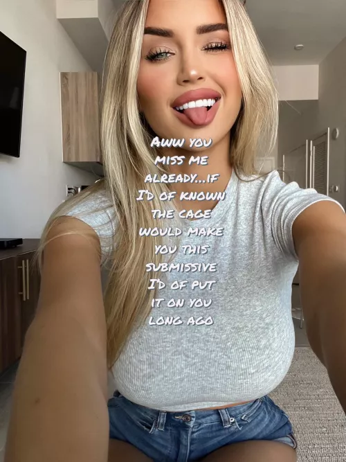 She use to be worried about you cheating. Now she just thinks about how she’s gonna continue breaking you