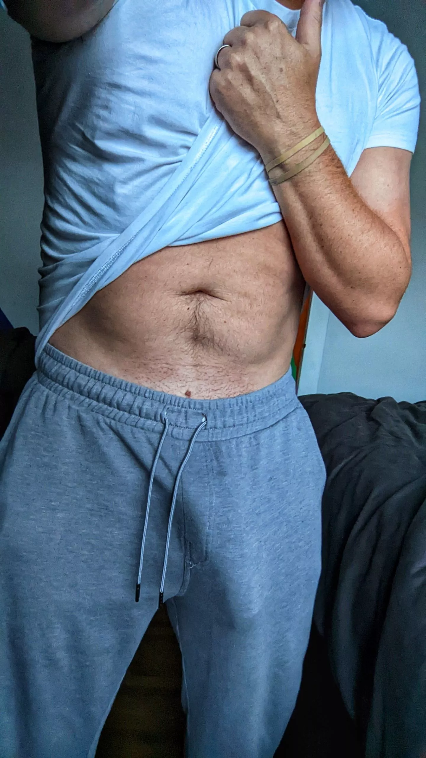 The sweatpants are doing their job.