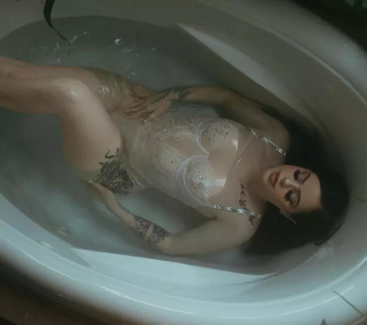 Took a bath in white lingerie and now you can see my nipples through it oops