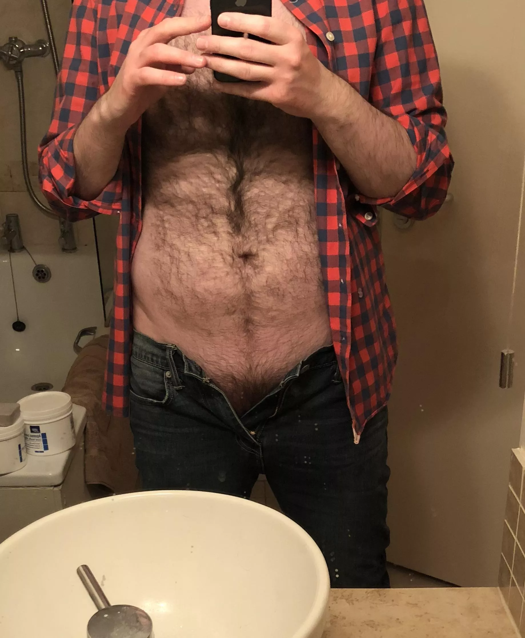 Whenever I go for the lumberjack look, I always feel there’s no need to wear any underwear. Not sure how I made that link between lumberjacks and going commando.