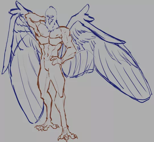 Wip of a new character I’m making(took the name bald eagle too literally ) bro is so close to having this as his canon hair with how much trouble it’s giving me but I’ll figure something out that doesn’t somehow make him look like eren yager😂