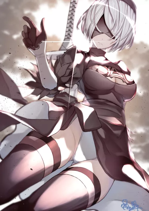 2B's thighs are mathematically perfect (alpakakkax2)