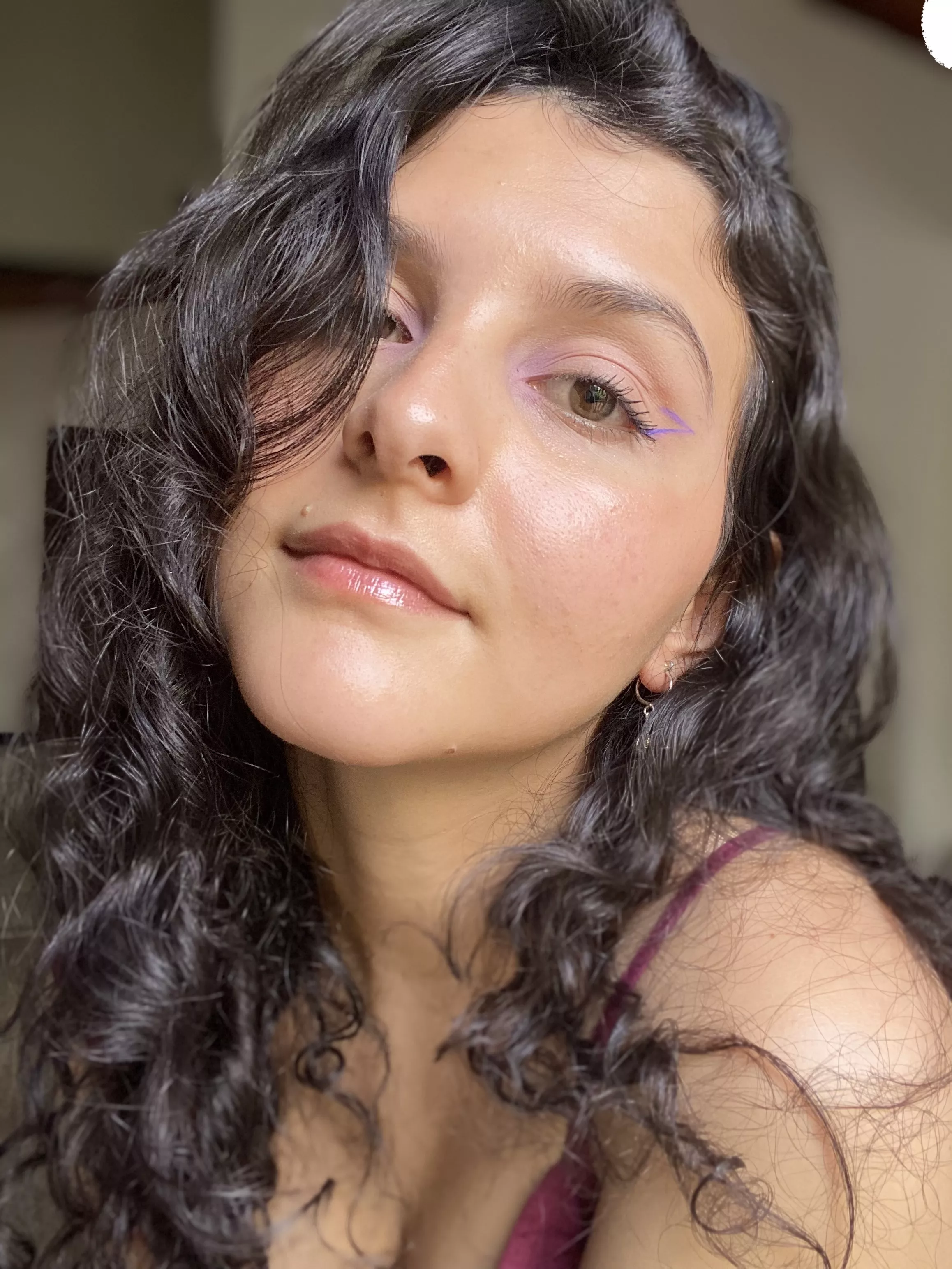 A selfie of my makeup today