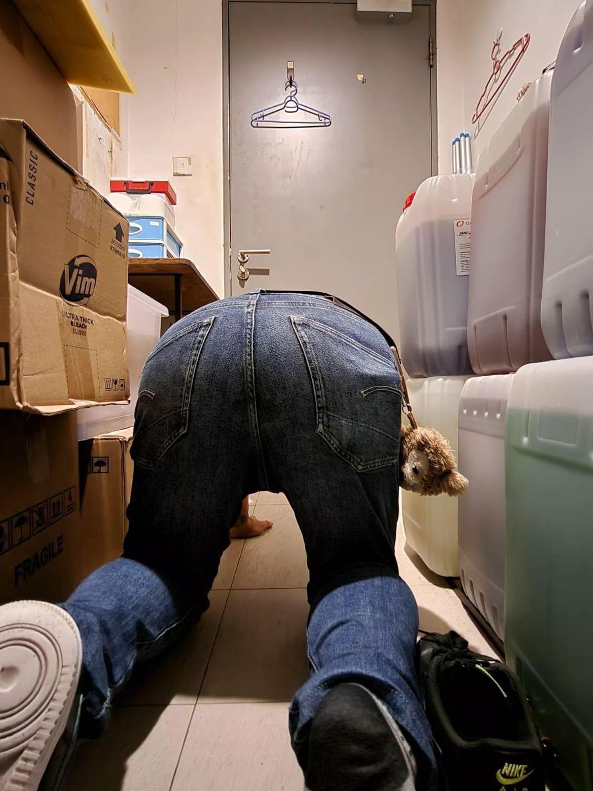 Alone in the store room