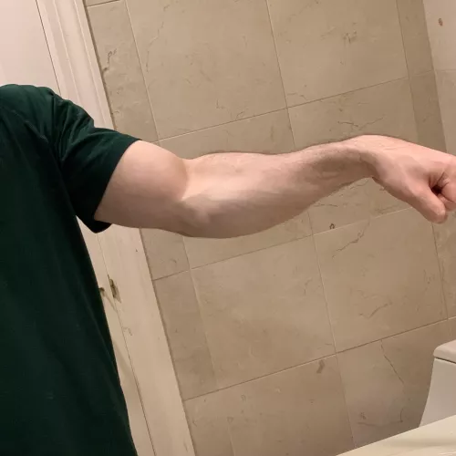 Arm looking juicy. And this was on leg day