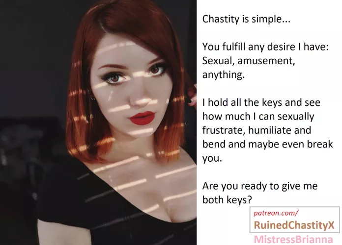 Chastity is simple...
