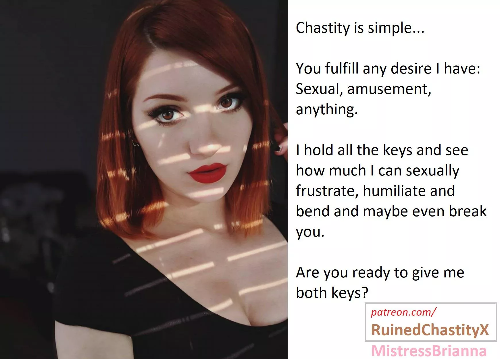 Chastity is simple...