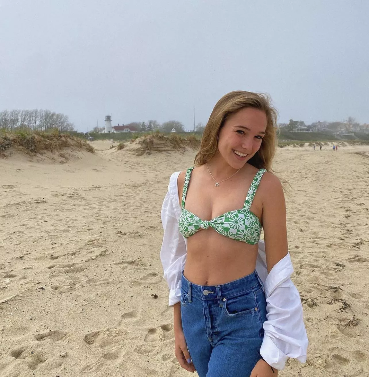 College girl at the beach