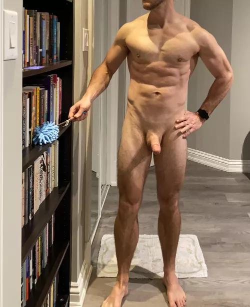 Don’t forget to dust your bookshelf