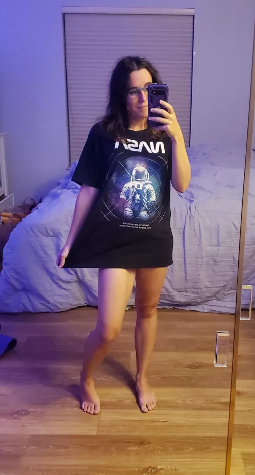 I prefer sleeping in baggy t-shirts & underwear.