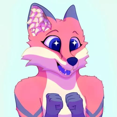 Just a happy fox. Absolutely love how the colors turned out on this one