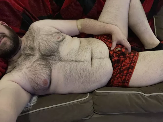 Just relaxing on the couch