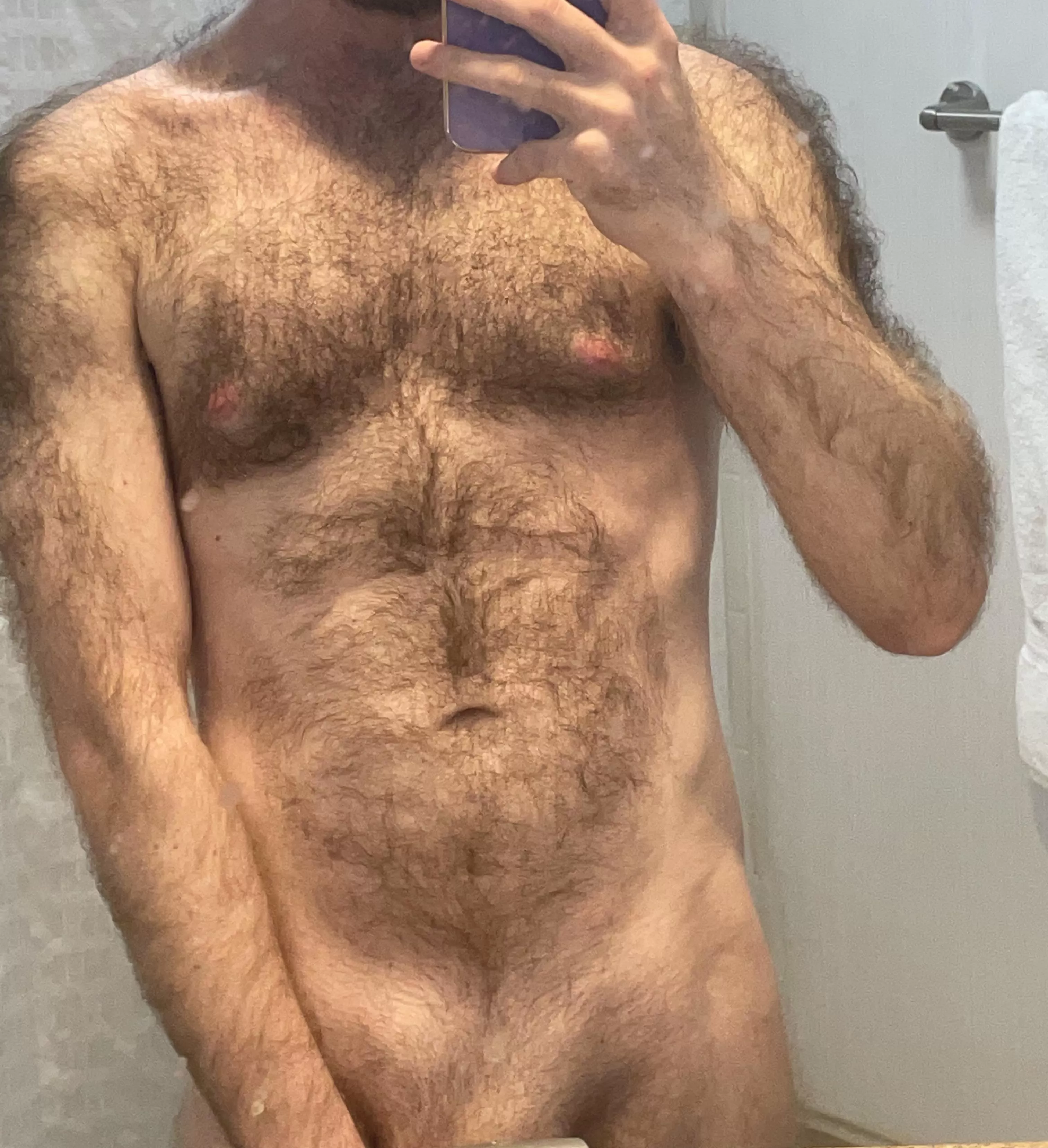 just trimmed up below but still hairy enough?