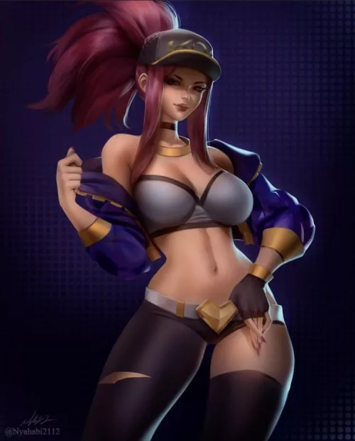 K/DA Akali (art by nyahabi2112)