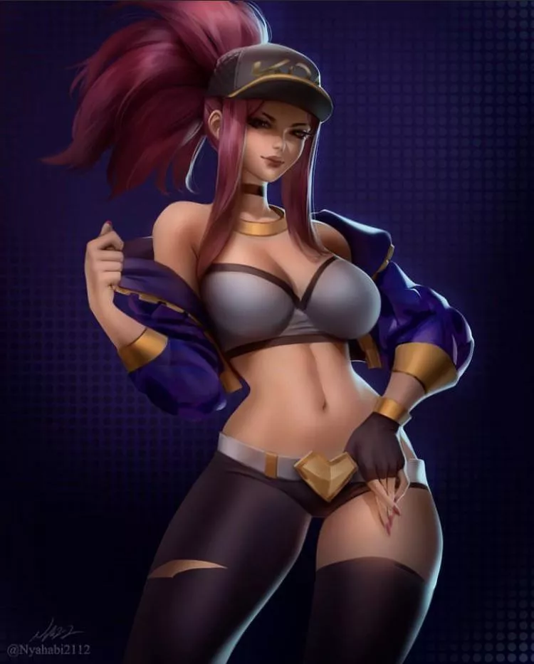 K/DA Akali (art by nyahabi2112)