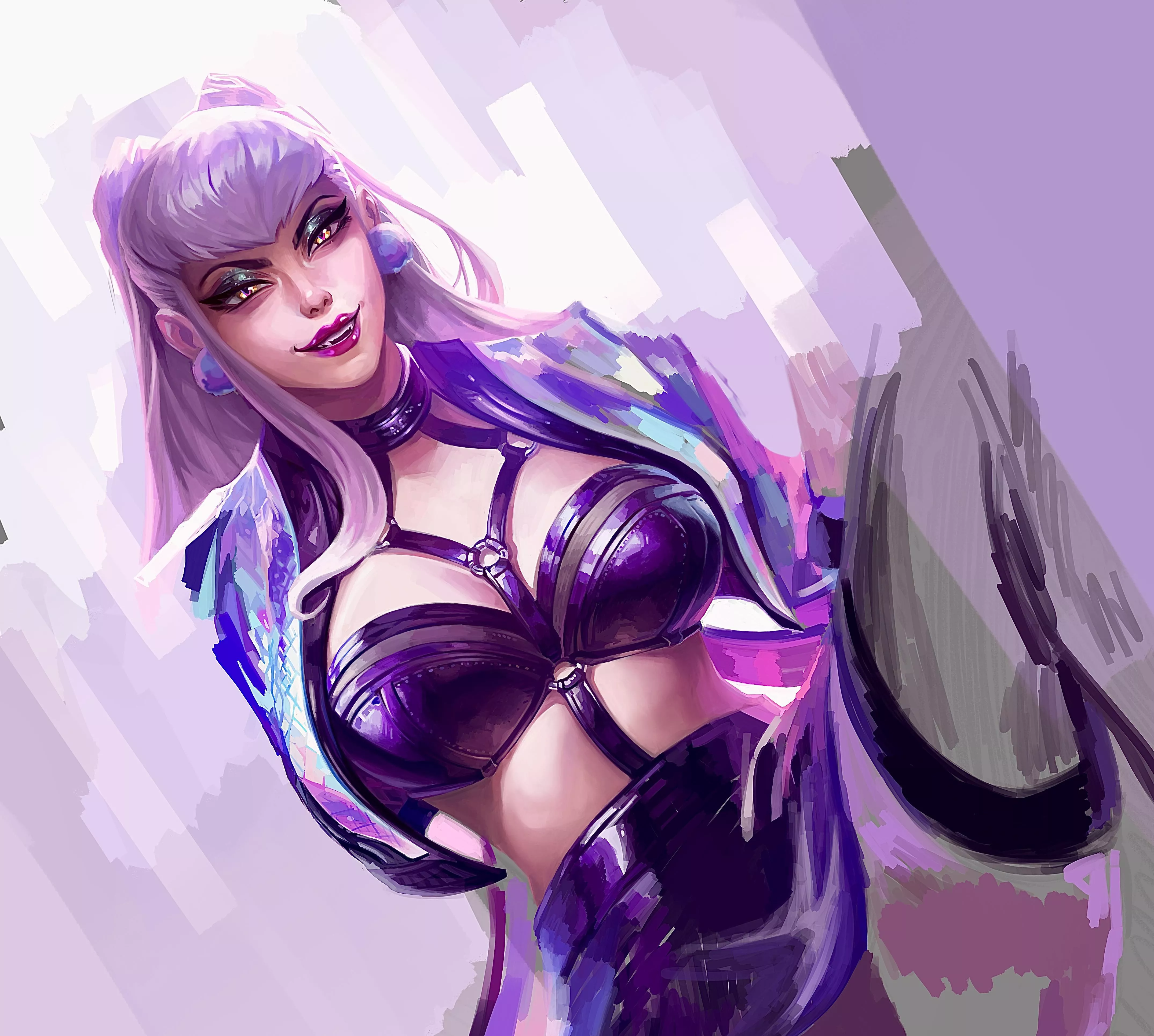 K/DA All-Out Evelynn Fan art (NiczRandomArts)