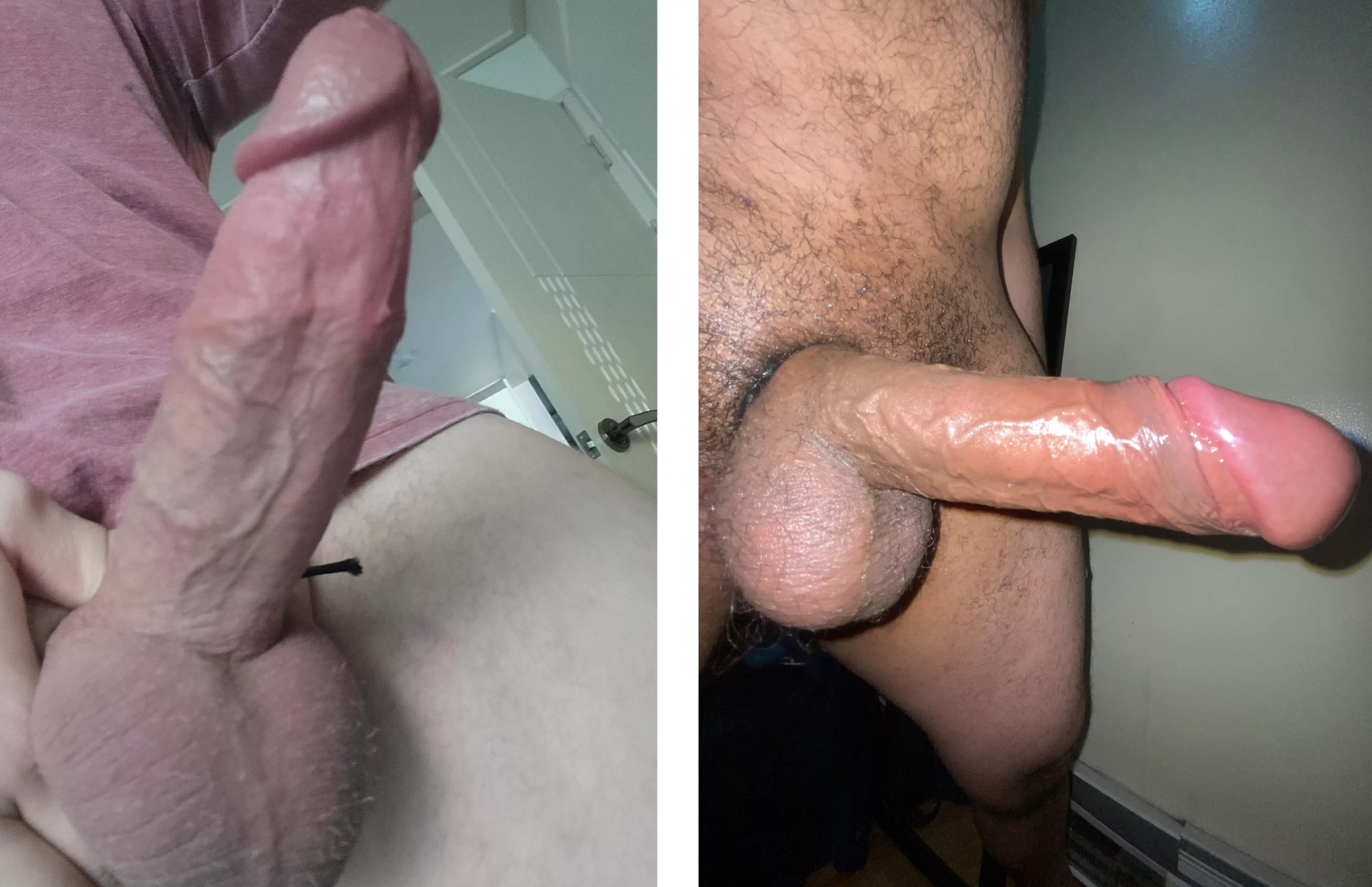 Me (right) vs another big cock. You be the judge. Do you compare to either of us?