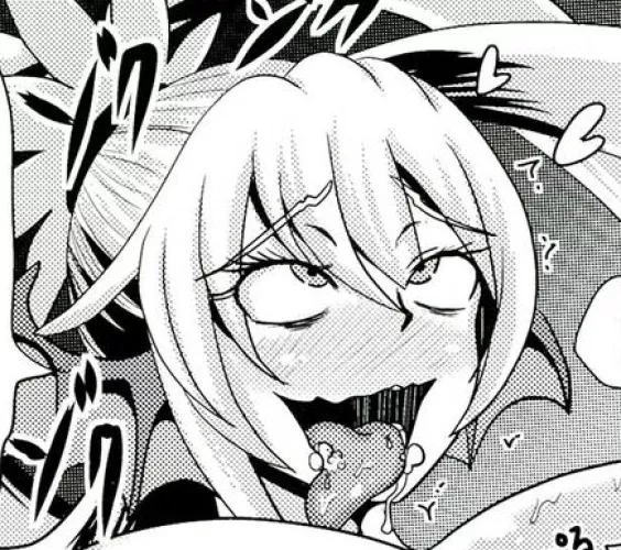 Mono 1girl, ahegao, bangs, blush, close up, drool, face, foreign sfx, foreign text, head fins, head wings, light hair between eyes, long tongue, monster girl, open mouth, ponytail, raised eyebrows visible through hair, rolling eyes, saliva, spoken heart,