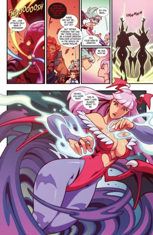 Morrigan and Lilith Fusing [Street Fighter VS Darkstalkers #8]