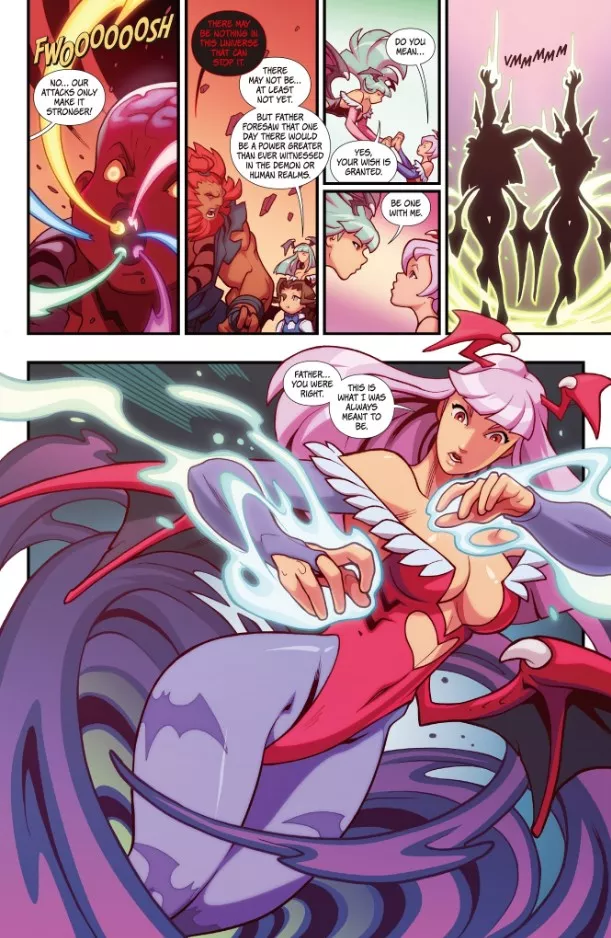 Morrigan and Lilith Fusing [Street Fighter VS Darkstalkers #8]