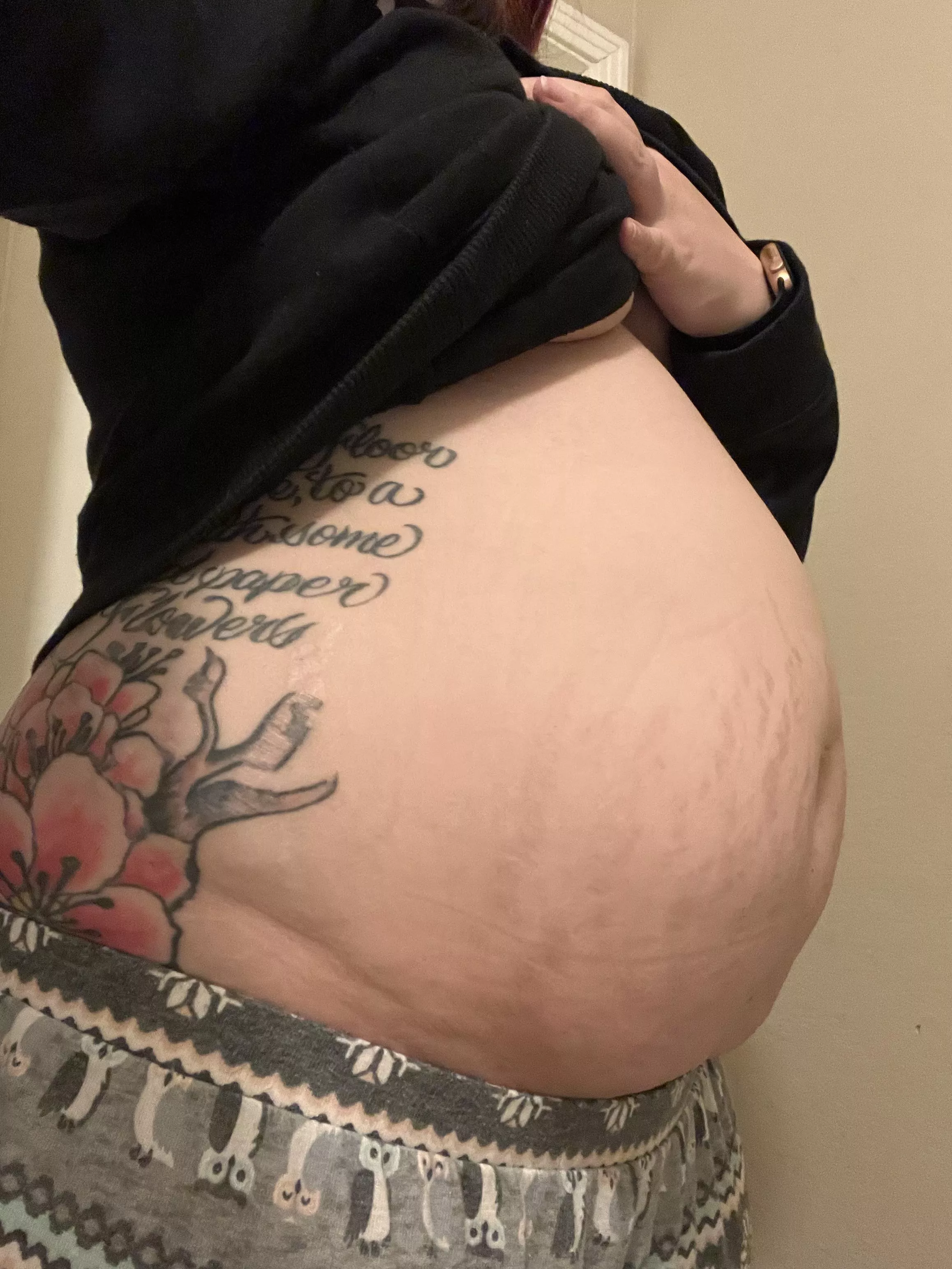 My capacity is getting out of hand. I can’t stop eating. Belly is straight up a sphere.