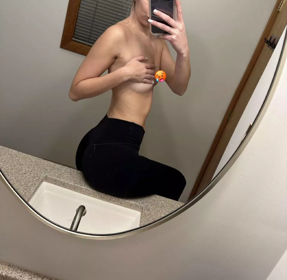 Need someone to pull these leggings down and bend me over