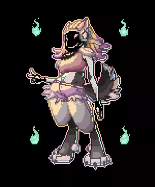 Protogen pixel art (commission) - (Art by me)