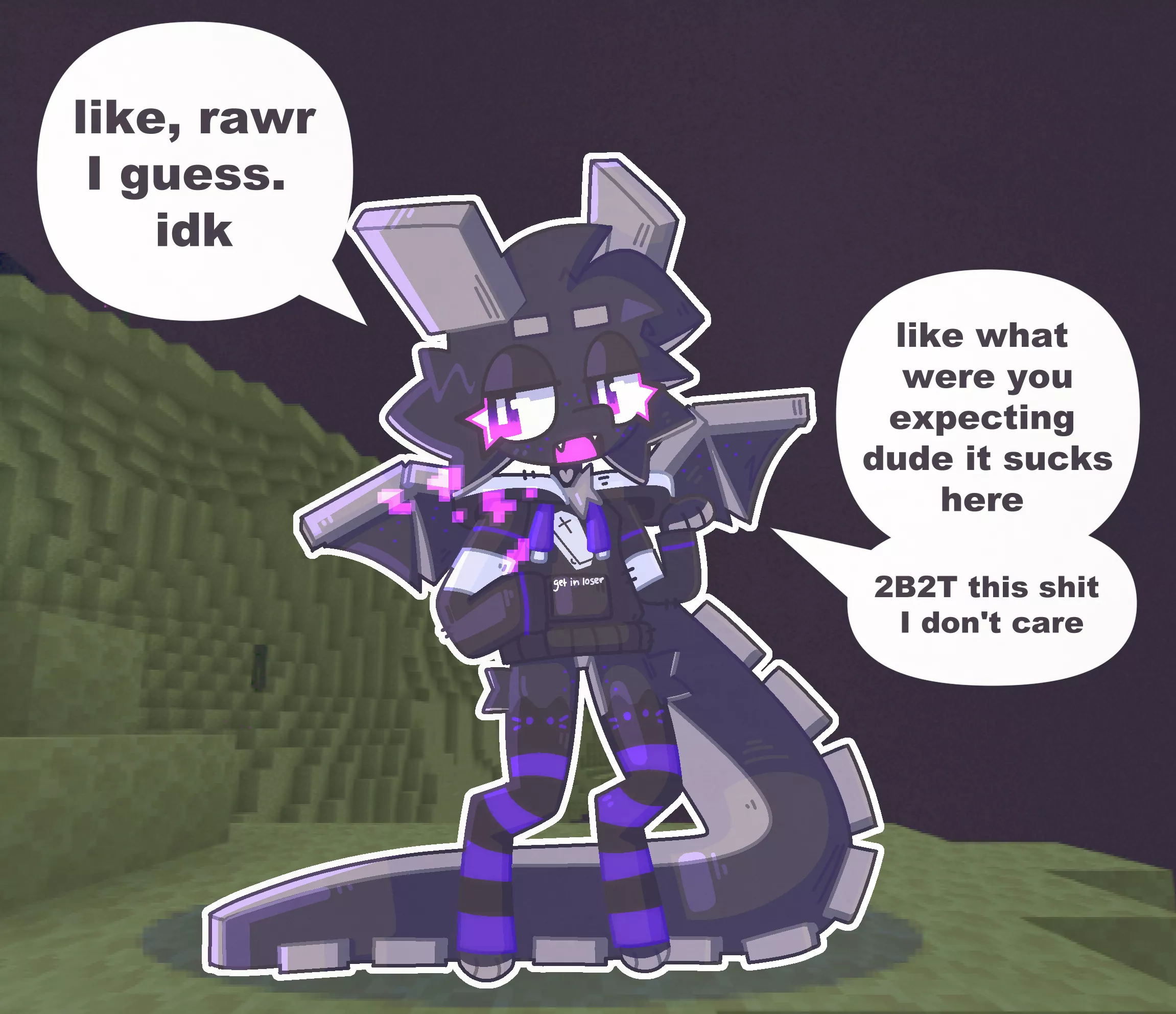 rawr (art by me @fridgenstuffs on twitter)