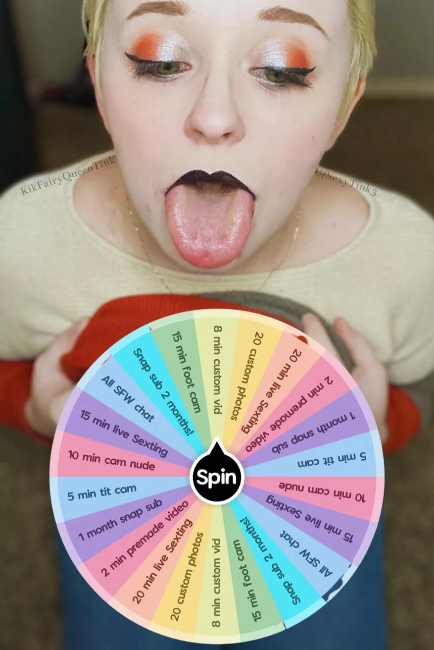 [selling] ♥️my $25 wheel is on sale for $20 until Valentine’s Day! ♥️[kik] FairyQueenTink [snap] fairyqueentink