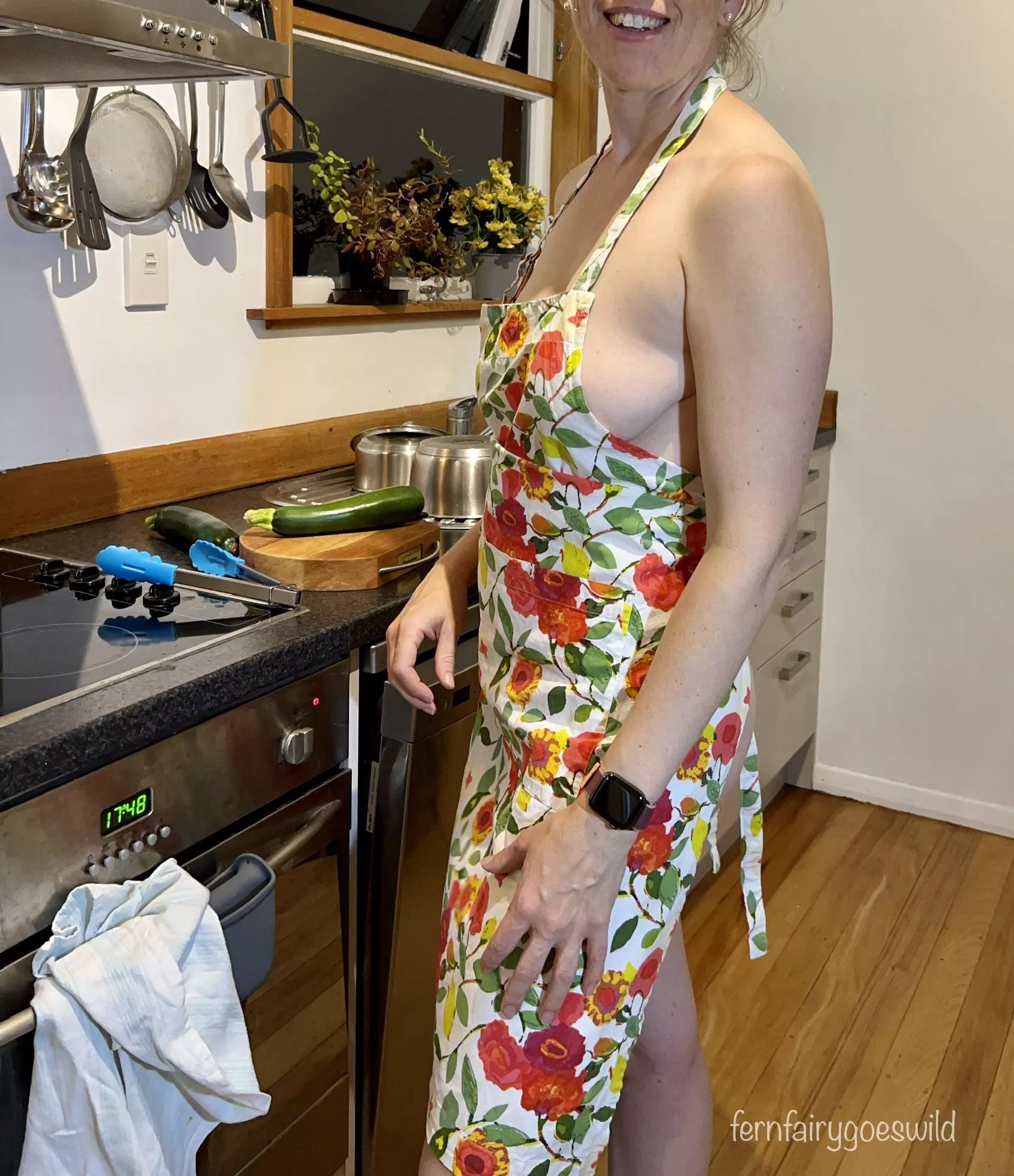 Will you join my Nudist milf self in the kitchen?