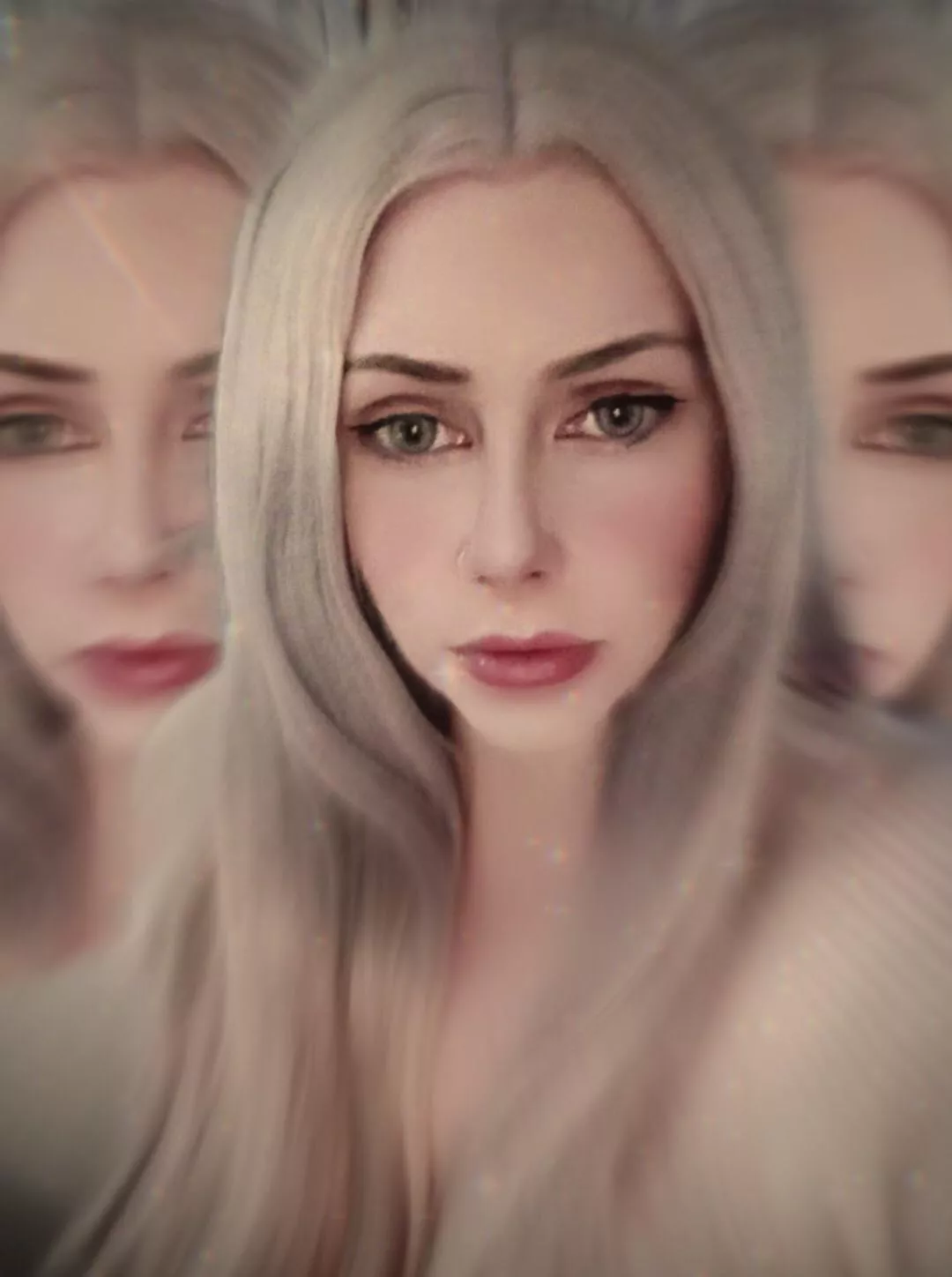 You felt compelled to help when you heard a woman calling in the dark. Right after you touched her shoulder a jolt of electricity coursed through your body. She turned around and you were caught in her captivating silver gaze. You tried to look away, but