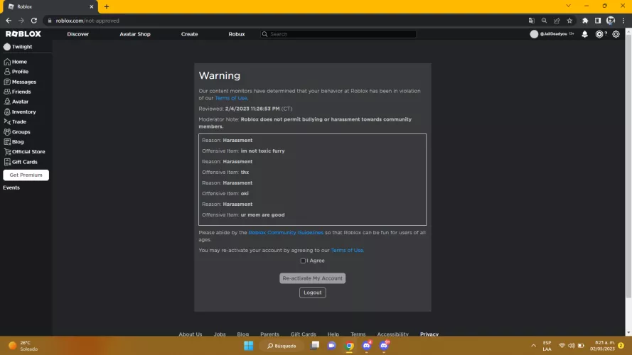 a guy reported me for be a furry ._.