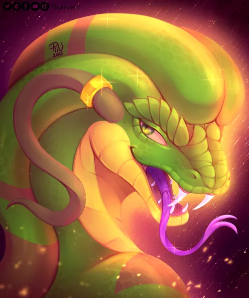 Badass Anthro Snake (artist: me, Twitter @Piiunivers)