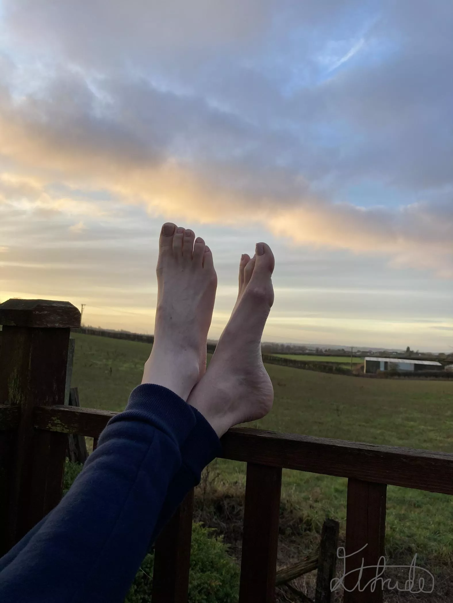 Baring my feet outdoors