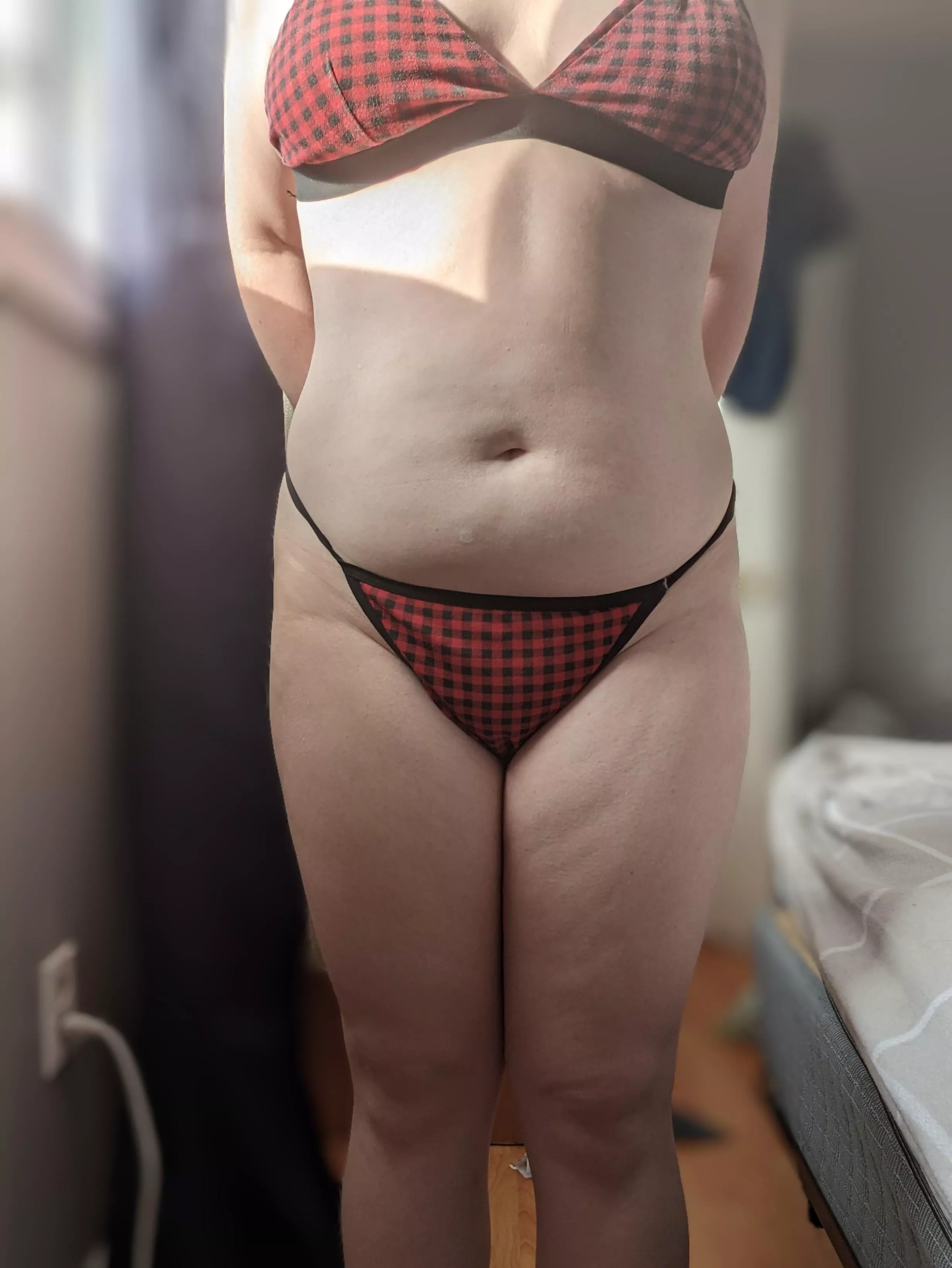 Buffalo plaid Mom Bod