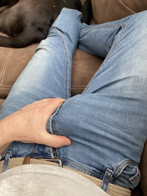 Bulging today..meeting with my Brazilian friend this afternoon and this thing in my pants can’t waitttt