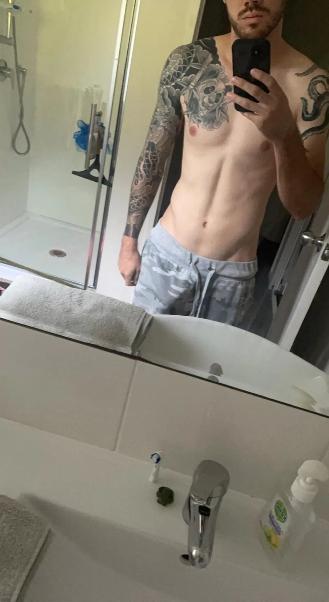 Camouflage can’t hide the dick print