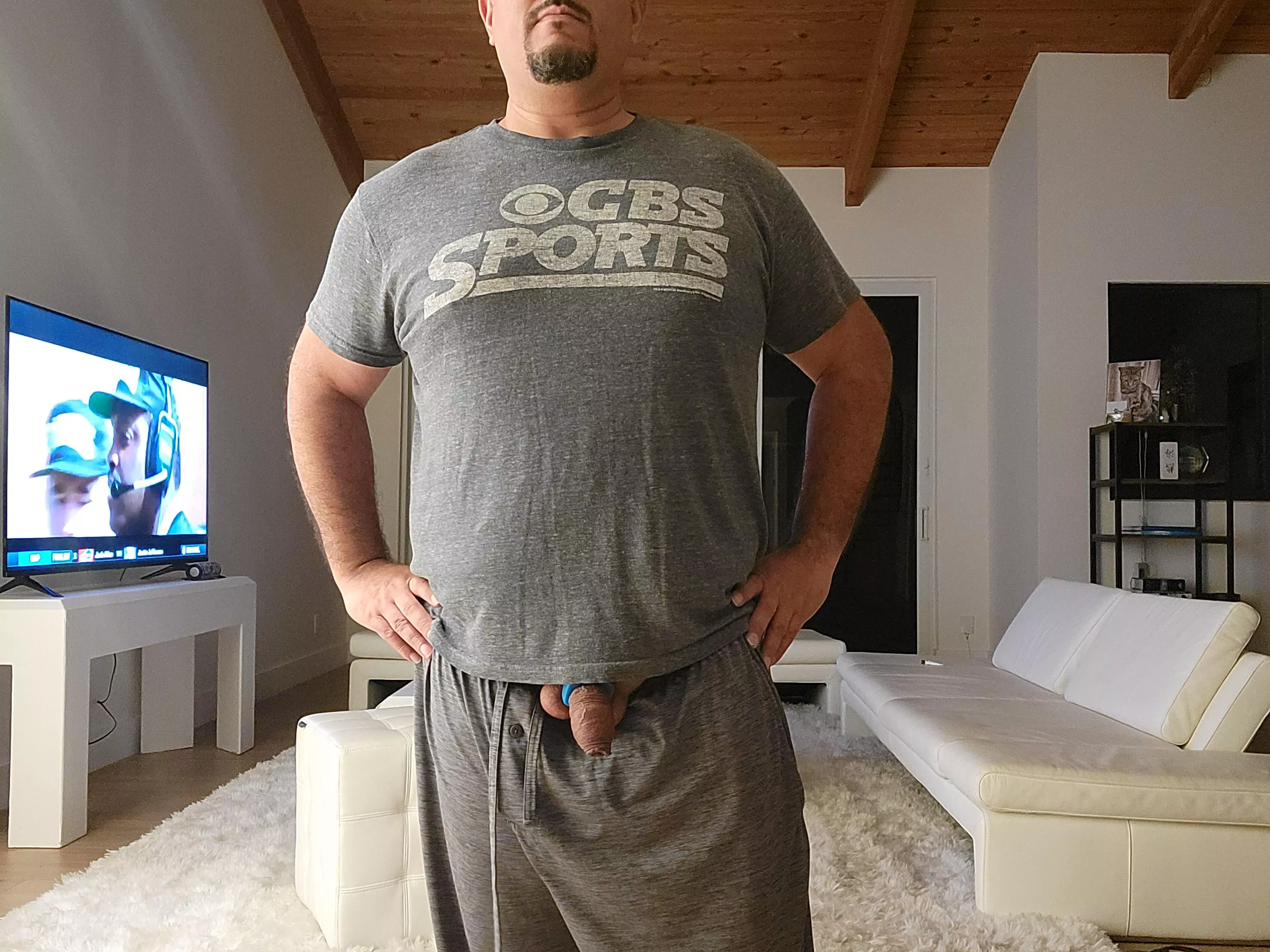 chilling w my new cock ring