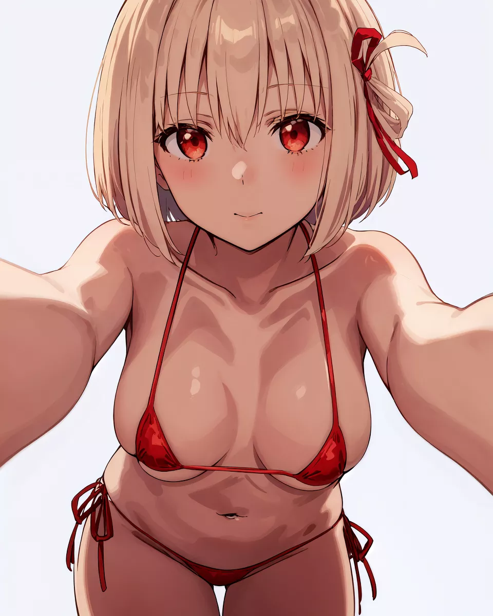 Chisato's red bikini