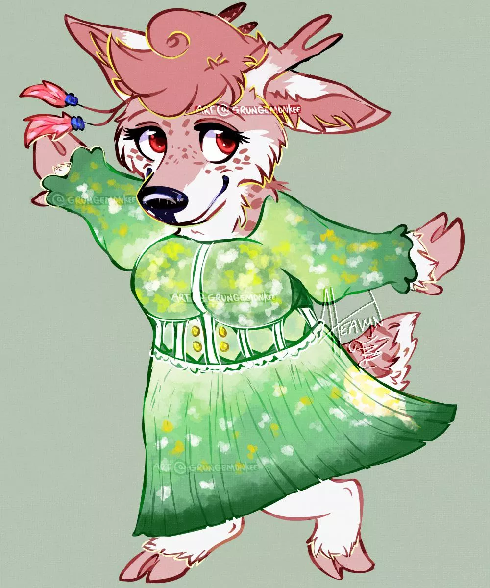 Cottagecore Doe (art by me)