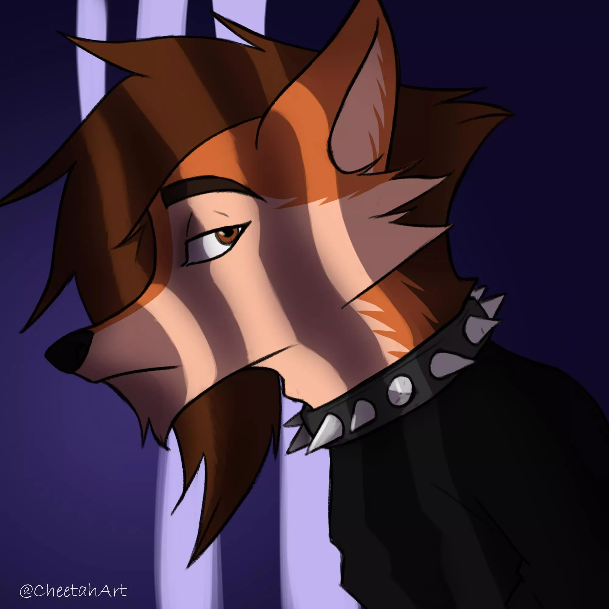 dramatic emo fox (art by me)