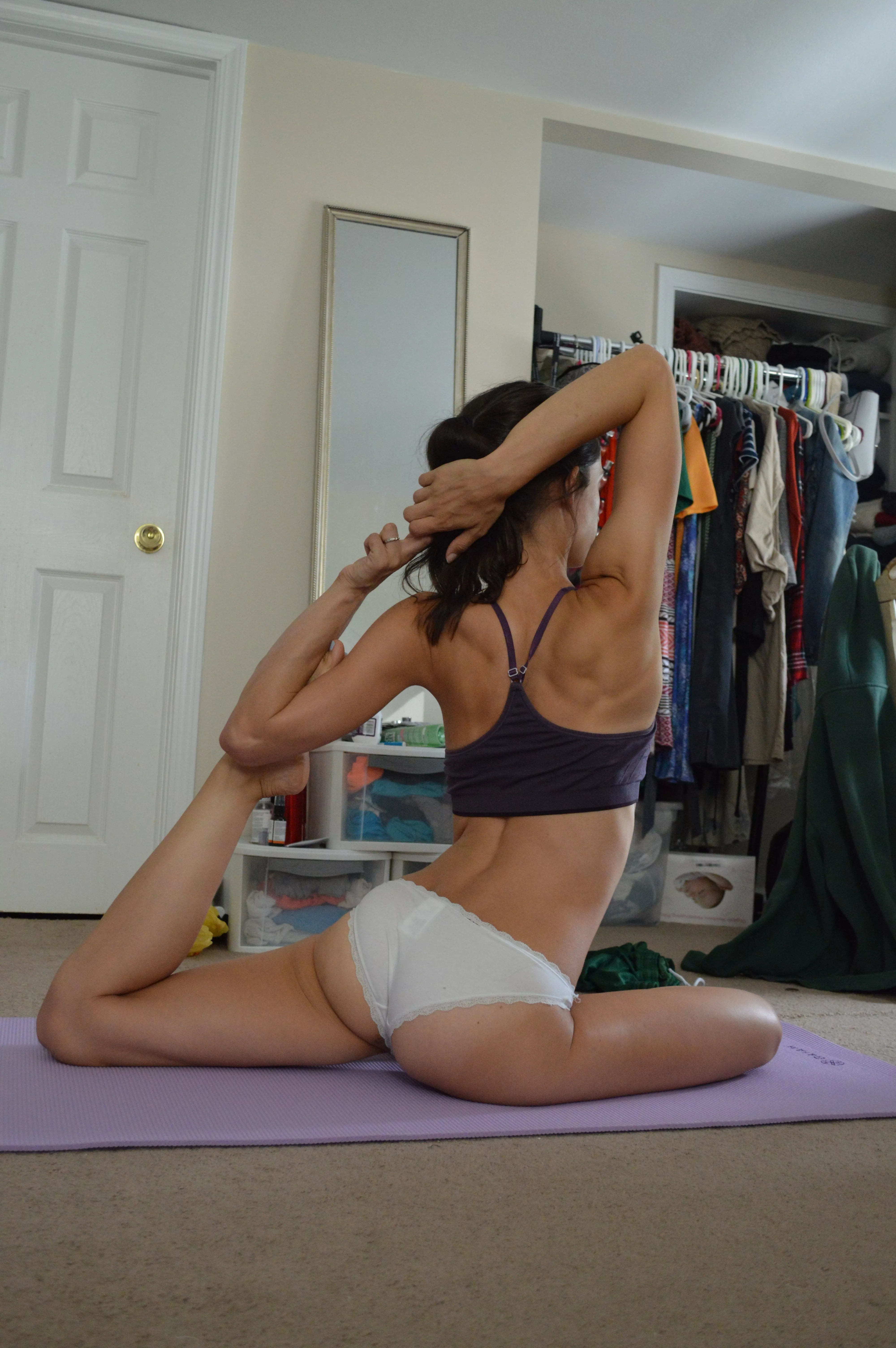 (F) My husband and girlfriend like taking pics when I am in pigeon-pose `~L