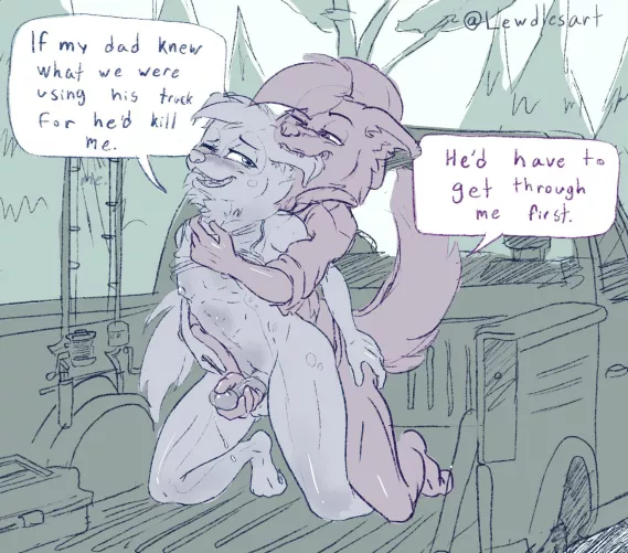 Gone “fishing” (OC/@Lewdlesart)