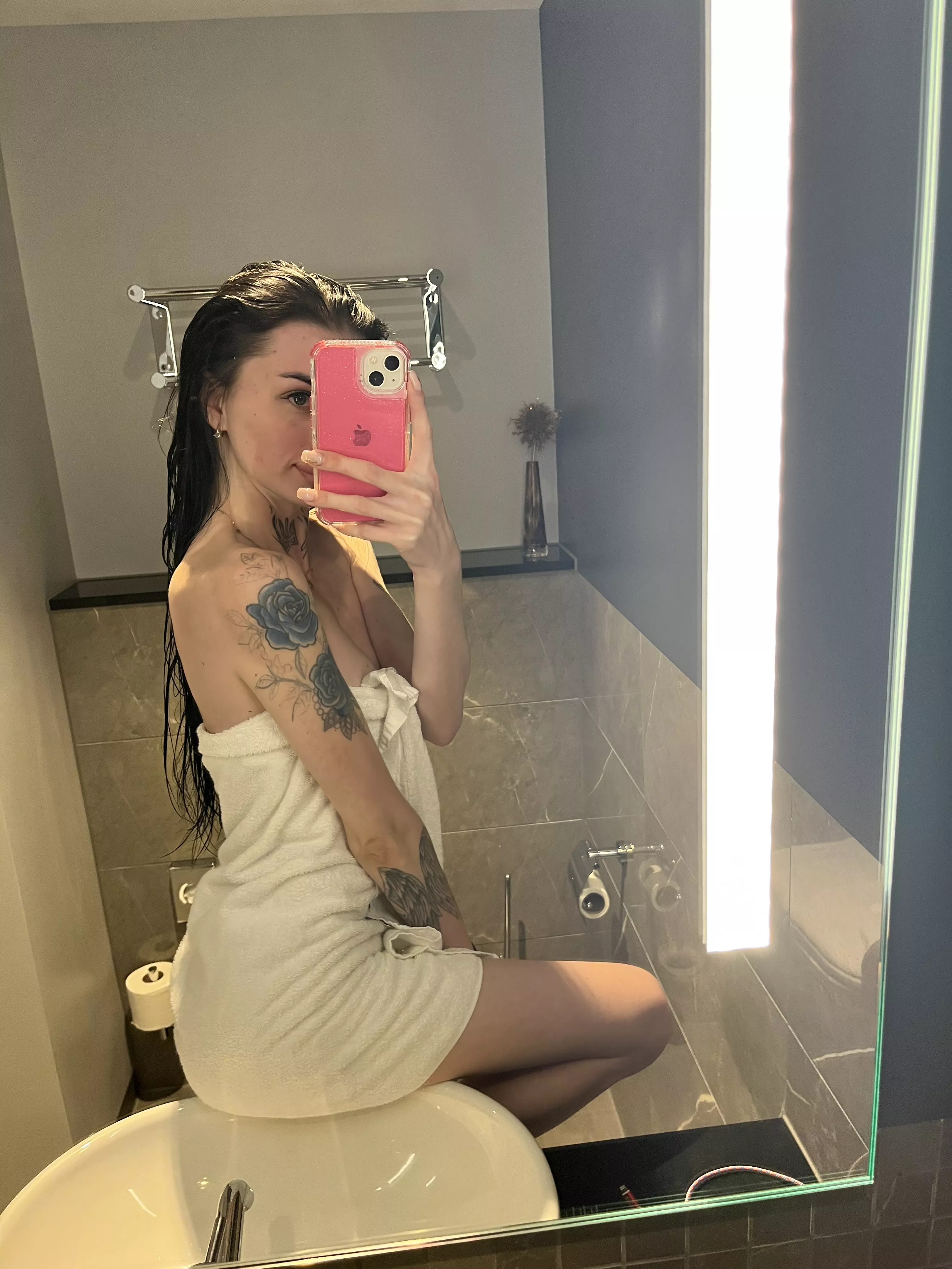 Help me get dress after shower.