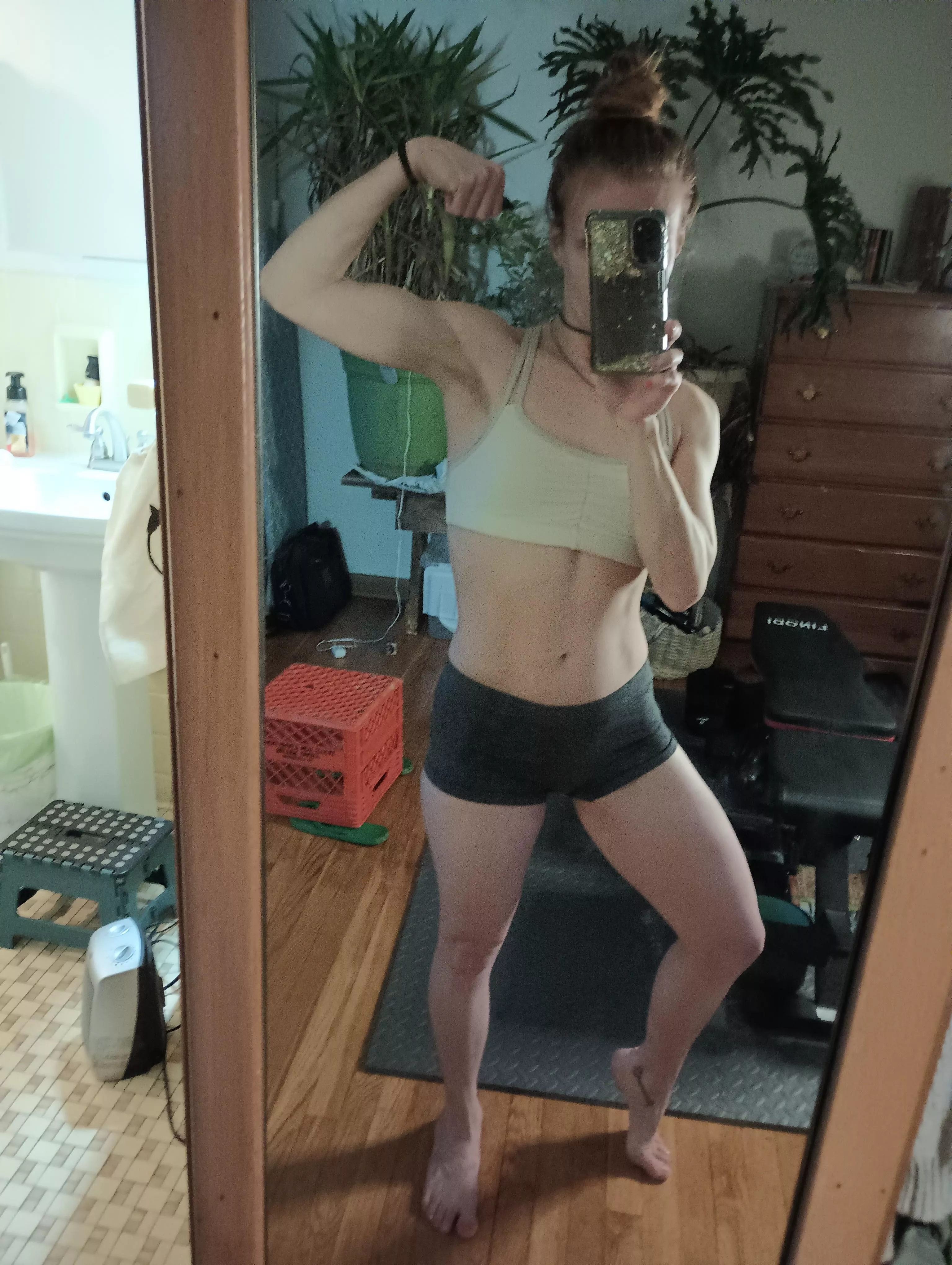 I'm low-key nervous about not looking feminine with the little bits of muscle I'm building (F)